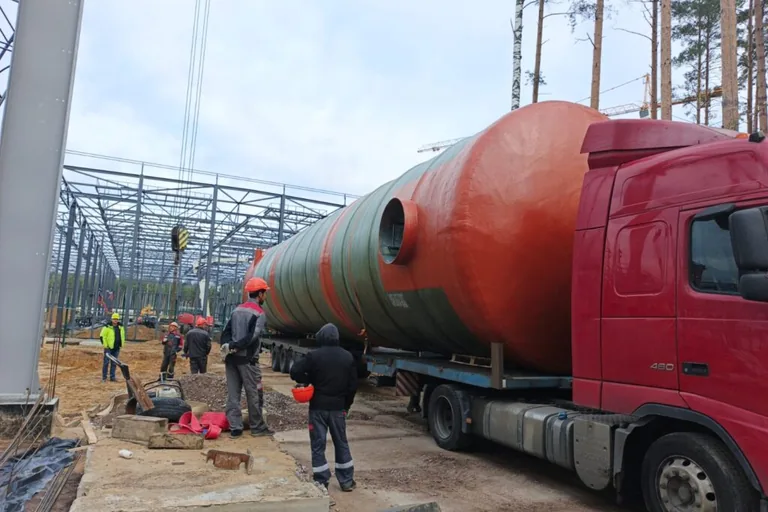 Завод АСК, ОЭЗ «Новоорловская», Санкт-Петербург — резервуар 200 м3 на объекте